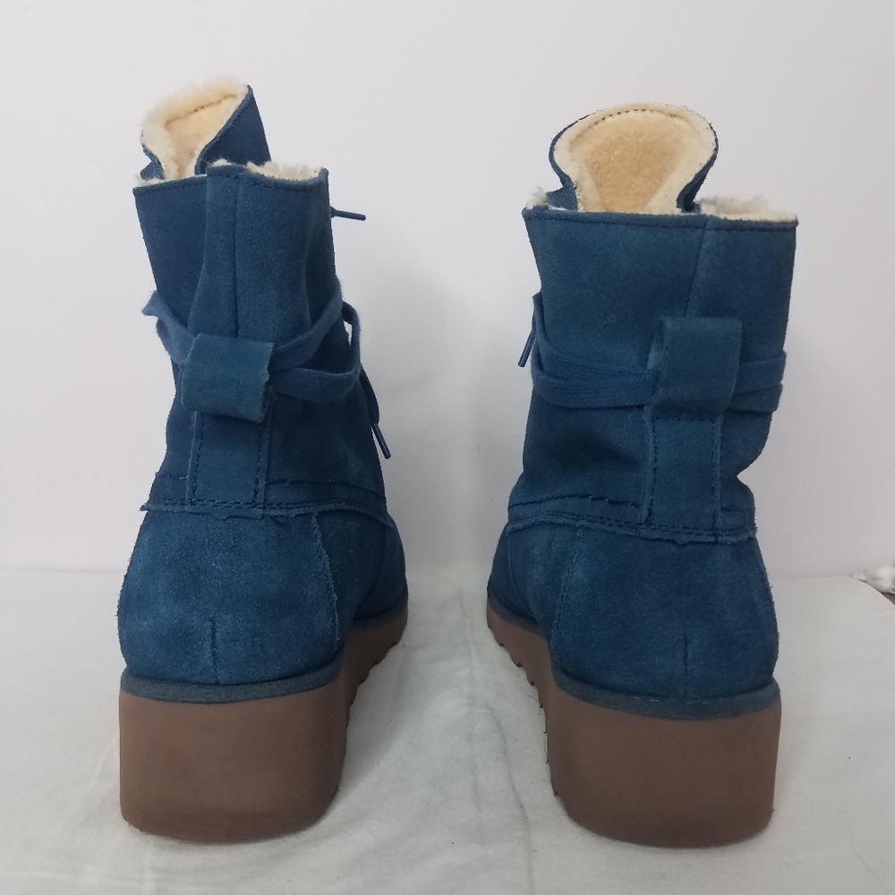 BearPaw Krista Winter Boot Blue Suede 7 NWOB - Picture 6 of 8